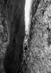 Gaeta (Italy) - The little port city on the sea, province of Latina, with 'Montagna Spaccata' broken mountain and 'Grotta del Turco' cave