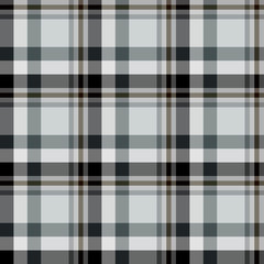 Seamless pattern in black and grey colors for plaid, fabric, textile, clothes, tablecloth and other things.
