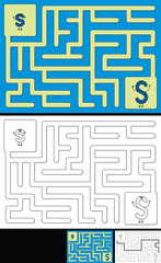 Easy alphabet maze - letter S