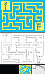 Easy alphabet maze - letter F