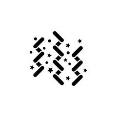 Confetti Ribbon, Party Decoration Flat Vector Icon