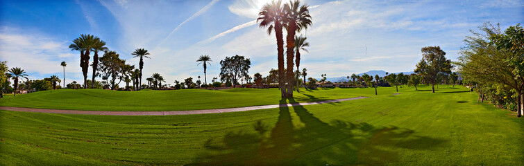 Fototapeta premium Panorama of golf course
