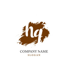 HQ Initial handwriting logo vector	