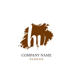 HV Initial handwriting logo vector	