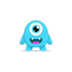 Cute Monster Character Cartoon Mascot Clipart Vector illustration for Shirt Halloween Home Decor Sticker Children Kindergarten Wall with Colorful and Friendly Face