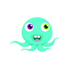 Cute Monster Character Cartoon Mascot Clipart Vector illustration for Shirt Halloween Home Decor Sticker Children Kindergarten Wall with Colorful and Friendly Face