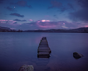 Stone Jetty in Scotland Loch Ard