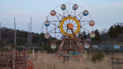 Ruins of amusement park in japan