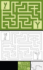 Easy alphabet maze - letter Y