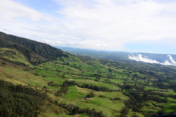 Fototapeta na wymiar aerial photography, north of antioquia, milk zone of colombia