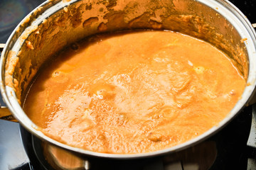 Prepraring homemade czech food svickova