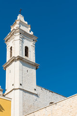 Fototapeta na wymiar Tower of St Pietro Church. Molfetta, Italy