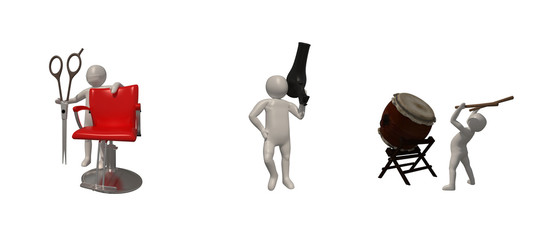 3d illustrator, 3d rendering of the white character on white backgroud.