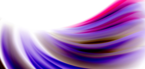 Fototapeta premium Silk smooth lines on white, liquid fluid color waves. Vector Illustrations For Wallpaper, Banner, Background, Card, Book, Illustration, landing page, cover, placard, poster, banner, flyer, design