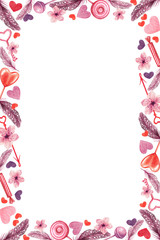 Valentine's Day Composition Hand Drown Card