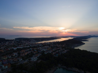 Fototapeta premium Arial view of veli losinj croatia
