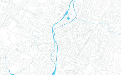 Leicester, England bright vector map