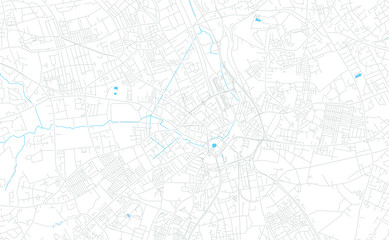 Bradford, England bright vector map