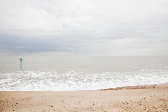 Tide Marker At Sea