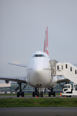 駐機中の大型旅客機