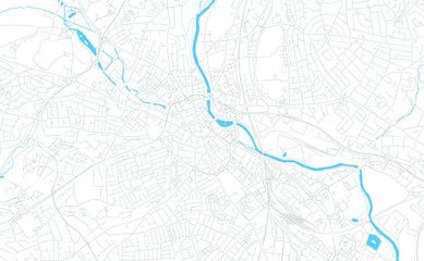 Fototapeta na wymiar Derby, England bright vector map