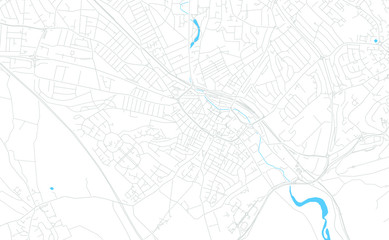 Luton, England bright vector map