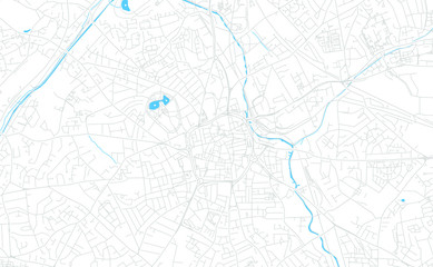 Wolverhampton, England bright vector map