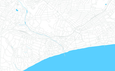 Fototapeta premium Bournemouth, England bright vector map