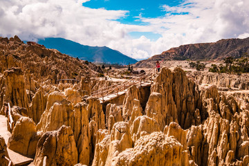 Sunshine view of rocky Moon Valley scenery near La Paz in Bolivia © Ievgen Skrypko