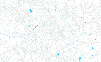 Bolton, England bright vector map