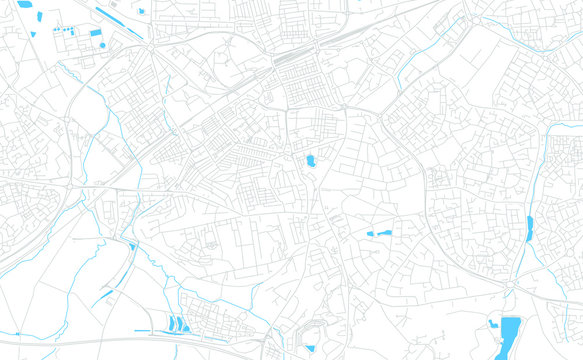Swindon, England bright vector map