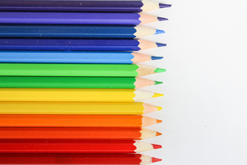 Colour pencils. Rows. Stripes. Lines