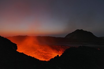 Erta Ale Volcano  Lava Lake  Danakil depression  Rift Valley  Ethiopia