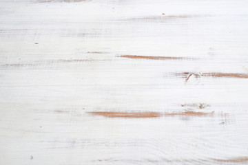 White wooden background with scuffs.