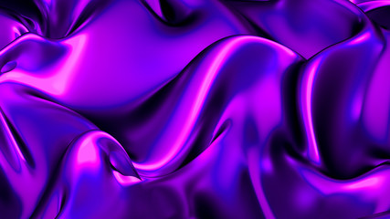 Luxury drapery fabric. 3d illustration, 3d rendering.