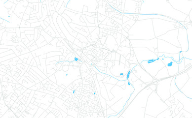 Solihull, England bright vector map