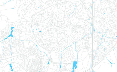 Crawley, England bright vector map
