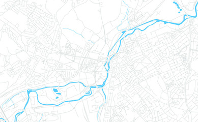 Rotherham, England bright vector map