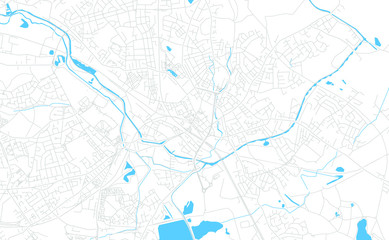 Wigan, England bright vector map