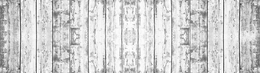 Fototapeta na wymiar Old white bright wooden texture - wood panorama background banner long
