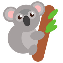 Koala on a tree Australia. Illustration made in support of Australia. Animals