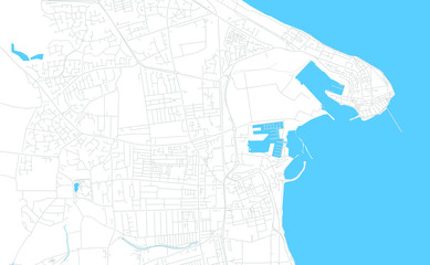 Hartlepool, England bright vector map