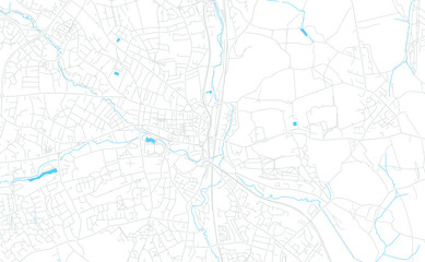 Chesterfield, England bright vector map