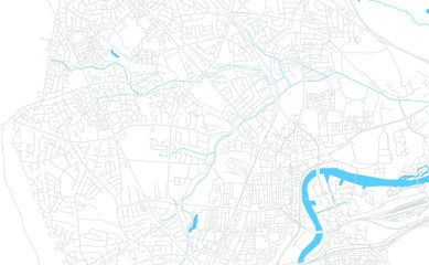 Stockton-on-Tees, England bright vector map