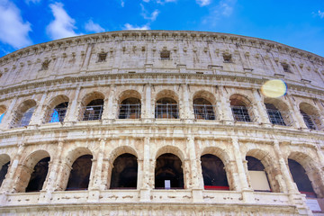 The Colosseum located in Rome, Italy..