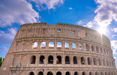 Fototapeta na wymiar The Colosseum located in Rome, Italy..