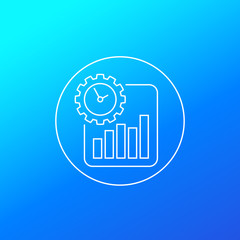 work productivity growth icon, linear