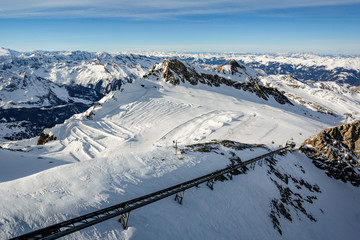 Kaprun Kitzsteinhorn landscape and sunny day 