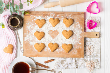 cookies hearts for valentines day, food for valentines day