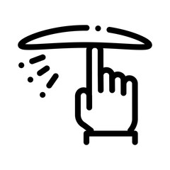 Twist Dough Hand Icon Vector. Outline Twist Dough Hand Sign. Isolated Contour Symbol Illustration